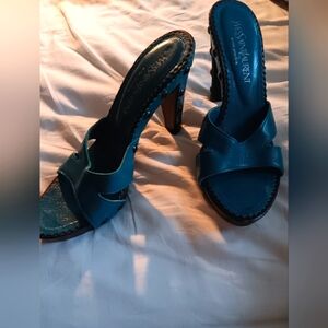 Yves Saint Laurent shoes. Blue. Size 39. But run small. Probably fit 7.5